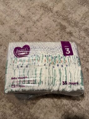 Parent's Choice Size 3 White Baby Diapers - 35 Count